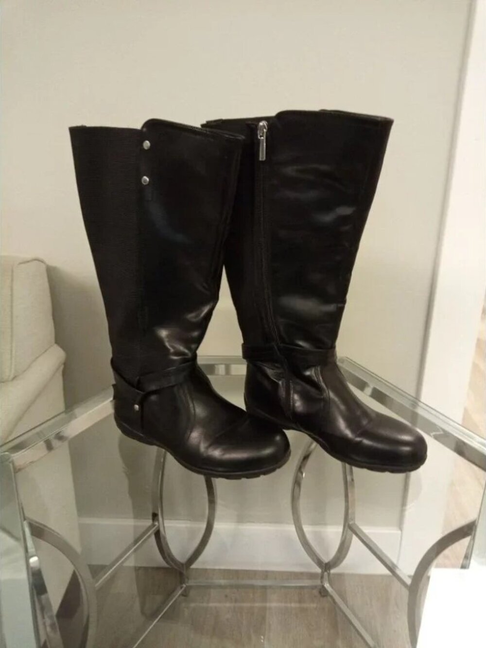 Avenue Cloud Walkers Black Vera Knee High Boots Size 7W
